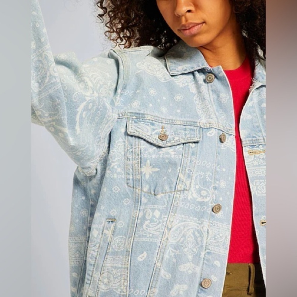 Wild Fable Oversized Bohemian Jean Jacket